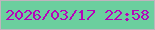 文字の大きさ：2、枠の色：c0b4be、背景の色：6bcf9e、文字の色：b602ba 無料ブログパーツのブログ時計