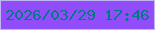 文字の大きさ：3、枠の色：c0b5f2、背景の色：914df9、文字の色：037688 無料ブログパーツのブログ時計