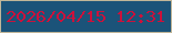 文字の大きさ：2、枠の色：c0b698、背景の色：1b5379、文字の色：cc113b 無料ブログパーツのブログ時計