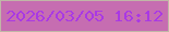 文字の大きさ：1、枠の色：c0b6a7、背景の色：c66db1、文字の色：a939e4 無料ブログパーツのブログ時計