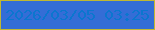 文字の大きさ：2、枠の色：c0b833、背景の色：346dd6、文字の色：0b76cf 無料ブログパーツのブログ時計