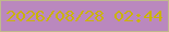 文字の大きさ：1、枠の色：c0b98c、背景の色：ba88be、文字の色：cbb308 無料ブログパーツのブログ時計