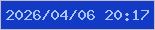 文字の大きさ：4、枠の色：c0baca、背景の色：133ac4、文字の色：a8c4f8 無料ブログパーツのブログ時計