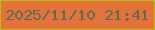 文字の大きさ：5、枠の色：c0bb14、背景の色：e37338、文字の色：5f6a5b 無料ブログパーツのブログ時計