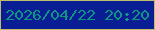 文字の大きさ：5、枠の色：c0bb68、背景の色：091d94、文字の色：0f9682 無料ブログパーツのブログ時計