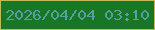 文字の大きさ：1、枠の色：c0bc55、背景の色：197625、文字の色：54a0a2 無料ブログパーツのブログ時計