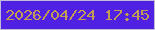 文字の大きさ：4、枠の色：c0bcd7、背景の色：5021e2、文字の色：c39d54 無料ブログパーツのブログ時計