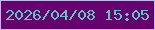文字の大きさ：3、枠の色：c0bdeb、背景の色：65026e、文字の色：5dc8c1 無料ブログパーツのブログ時計
