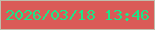 文字の大きさ：2、枠の色：c0beac、背景の色：da5b57、文字の色：1de687 無料ブログパーツのブログ時計
