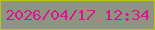 文字の大きさ：4、枠の色：c0c20f、背景の色：8d9581、文字の色：dc1392 無料ブログパーツのブログ時計
