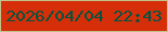文字の大きさ：4、枠の色：c0c289、背景の色：d52e08、文字の色：025340 無料ブログパーツのブログ時計