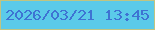 文字の大きさ：3、枠の色：c0c481、背景の色：5bcae9、文字の色：3e73d3 無料ブログパーツのブログ時計