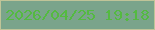 文字の大きさ：1、枠の色：c0c498、背景の色：7aa48b、文字の色：54ba41 無料ブログパーツのブログ時計