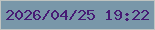 文字の大きさ：4、枠の色：c0c4c1、背景の色：7997a9、文字の色：471b75 無料ブログパーツのブログ時計