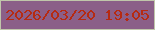 文字の大きさ：3、枠の色：c0c6aa、背景の色：8b5f88、文字の色：b62a12 無料ブログパーツのブログ時計