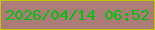文字の大きさ：1、枠の色：c0c709、背景の色：ac7c79、文字の色：05c210 無料ブログパーツのブログ時計