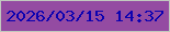 文字の大きさ：4、枠の色：c0c8be、背景の色：944ba2、文字の色：0c01b0 無料ブログパーツのブログ時計