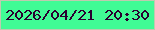 文字の大きさ：3、枠の色：c0caaf、背景の色：41fb95、文字の色：2a0030 無料ブログパーツのブログ時計