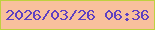 文字の大きさ：3、枠の色：c0d03f、背景の色：f9c09d、文字の色：5f40c1 無料ブログパーツのブログ時計