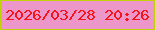 文字の大きさ：5、枠の色：c0d106、背景の色：ed96c9、文字の色：f5141b 無料ブログパーツのブログ時計