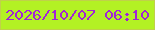 文字の大きさ：5、枠の色：c0d14a、背景の色：b3f124、文字の色：a124d6 無料ブログパーツのブログ時計