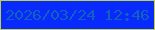 文字の大きさ：3、枠の色：c0d242、背景の色：082afd、文字の色：1162ba 無料ブログパーツのブログ時計