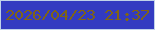 文字の大きさ：2、枠の色：c0d2e9、背景の色：333bc1、文字の色：7f6416 無料ブログパーツのブログ時計