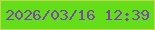 文字の大きさ：5、枠の色：c0d357、背景の色：62df16、文字の色：8040b8 無料ブログパーツのブログ時計