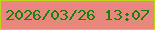 文字の大きさ：4、枠の色：c0d413、背景の色：e8877c、文字の色：18810d 無料ブログパーツのブログ時計