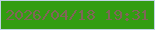 文字の大きさ：2、枠の色：c0d4e6、背景の色：329d12、文字の色：816558 無料ブログパーツのブログ時計