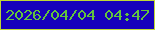 文字の大きさ：2、枠の色：c0d834、背景の色：1700bb、文字の色：62c43d 無料ブログパーツのブログ時計