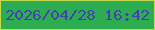 文字の大きさ：1、枠の色：c0da51、背景の色：2cad52、文字の色：4144ac 無料ブログパーツのブログ時計