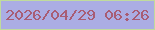 文字の大きさ：1、枠の色：c0db9d、背景の色：abade4、文字の色：a85c74 無料ブログパーツのブログ時計