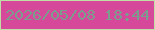 文字の大きさ：5、枠の色：c0dea5、背景の色：d64899、文字の色：7a9d8d 無料ブログパーツのブログ時計