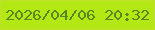 文字の大きさ：3、枠の色：c0df31、背景の色：b4e814、文字の色：5a8722 無料ブログパーツのブログ時計