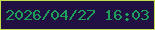 文字の大きさ：3、枠の色：c0e052、背景の色：221042、文字の色：1ea05a 無料ブログパーツのブログ時計