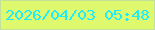 文字の大きさ：2、枠の色：c0e197、背景の色：def96d、文字の色：1fedf8 無料ブログパーツのブログ時計