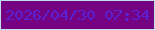 文字の大きさ：1、枠の色：c0e1e9、背景の色：750282、文字の色：5a22d4 無料ブログパーツのブログ時計