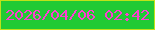 文字の大きさ：5、枠の色：c0e219、背景の色：21ca34、文字の色：fd3fd1 無料ブログパーツのブログ時計