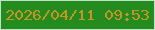 文字の大きさ：2、枠の色：c0e2c9、背景の色：248b1e、文字の色：c69525 無料ブログパーツのブログ時計