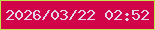 文字の大きさ：1、枠の色：c0e64c、背景の色：d10449、文字の色：e3d3ea 無料ブログパーツのブログ時計