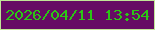 文字の大きさ：4、枠の色：c0e697、背景の色：660c64、文字の色：2bc615 無料ブログパーツのブログ時計