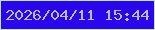 文字の大きさ：2、枠の色：c0e6c3、背景の色：2a06ea、文字の色：beb9c6 無料ブログパーツのブログ時計
