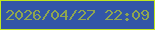 文字の大きさ：2、枠の色：c0e81f、背景の色：3256a7、文字の色：8fa650 無料ブログパーツのブログ時計