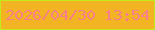 文字の大きさ：5、枠の色：c0ea1a、背景の色：f2b423、文字の色：f77f89 無料ブログパーツのブログ時計