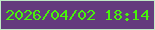 文字の大きさ：3、枠の色：c0eac6、背景の色：643b7d、文字の色：48f30b 無料ブログパーツのブログ時計