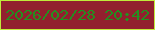 文字の大きさ：4、枠の色：c0eb3b、背景の色：92202e、文字の色：248f1f 無料ブログパーツのブログ時計