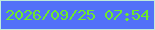 文字の大きさ：4、枠の色：c0ebdc、背景の色：5271f8、文字の色：6de92c 無料ブログパーツのブログ時計