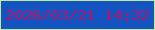 文字の大きさ：1、枠の色：c0ed92、背景の色：1354c2、文字の色：ae1a69 無料ブログパーツのブログ時計