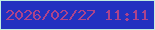 文字の大きさ：5、枠の色：c0eee0、背景の色：2231c0、文字の色：ad438b 無料ブログパーツのブログ時計